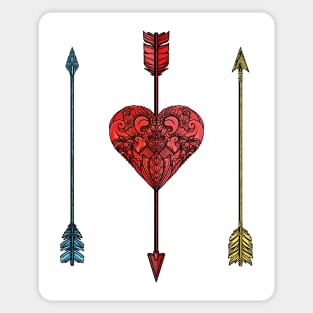 arrows and heart Sticker